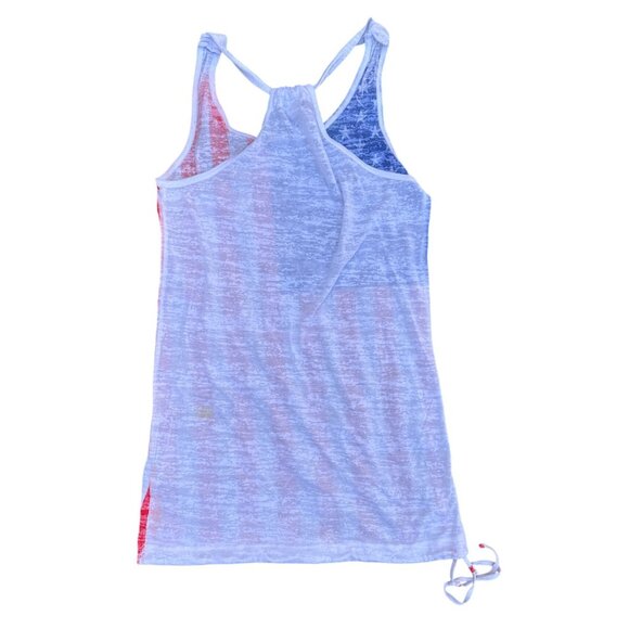 American Flag Racerback Tank Cover-Up Dress S By Shore Trendz - Picture 2 of 6